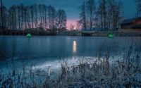 Hafendorf Zerpenschleuse Landschaftsbild Winter