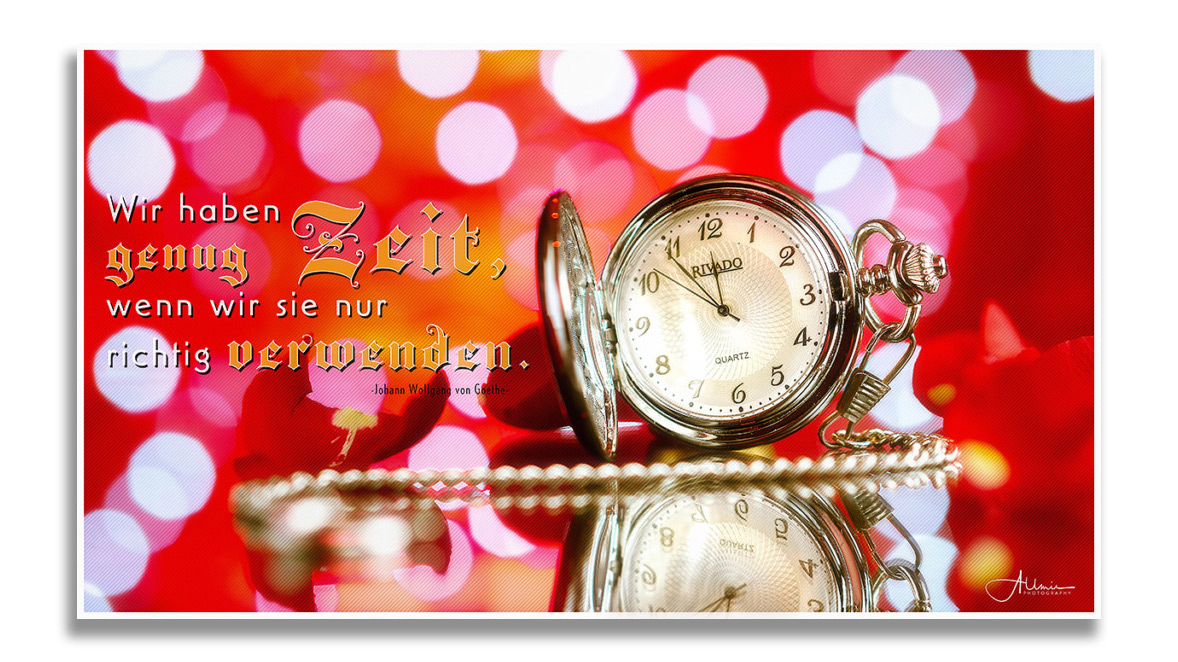 Motivations Wandbild Zeit Allmie Photography